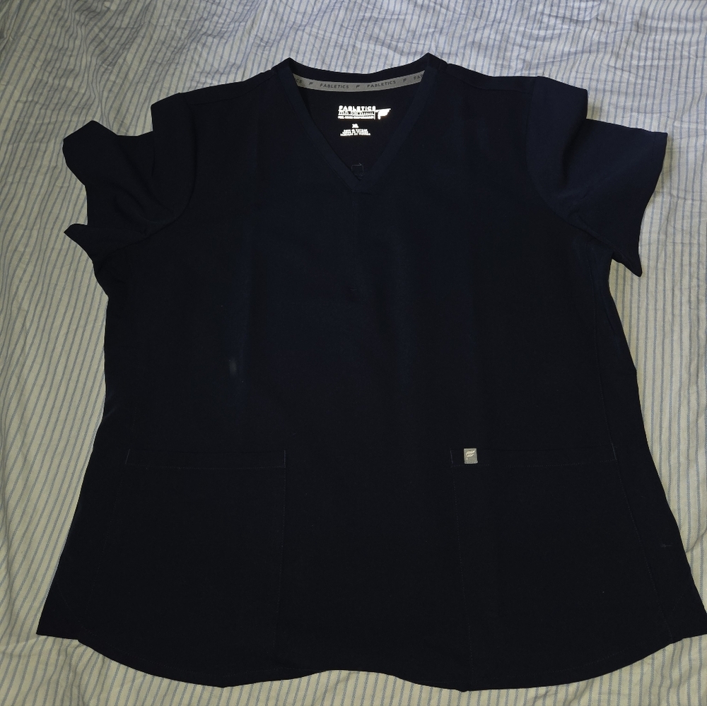 Fabletics Navy Scrub Top